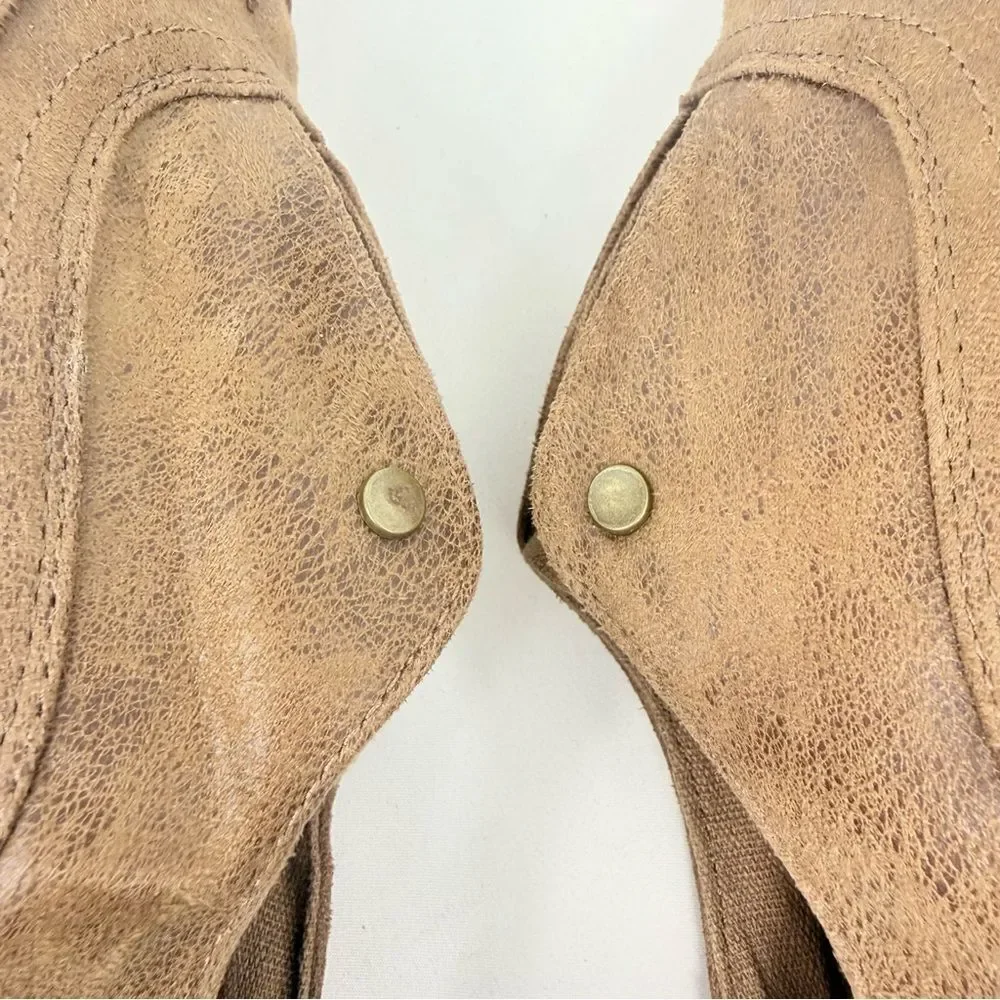 Bullboxer B-52 Brown Faux Suede Leather Slip On Oxford Loafer Shoes